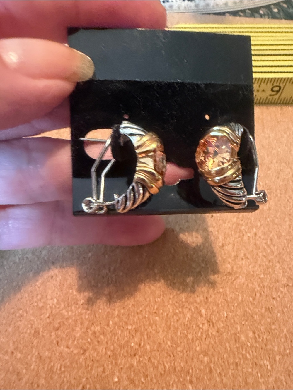 Two Tone Twist pierced Clip Hoop Earrings - Elegant Women's Jewelry